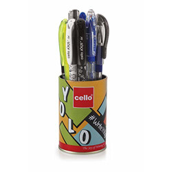 Cello Yolo Stationery Combo Pack (12 Stationery Items) Includes Ball Pens, Gel Pens,whiteboard Markers, Permanent Marker, Highlighters & Mechanical Pencil| Perfect Pack For School And College Students