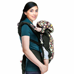 LuvLap Grand Baby Carrier with 100% Cotton Fabric, for 4 to 36 Months, Max Weight Up to 12 Kgs (Brown Printed)