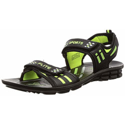 Flite Pu Boy's PUKB02B Black F. Green Outdoor Sandals - 5 Kids UK (38 EU) (PUKB02B_BKFG0005)