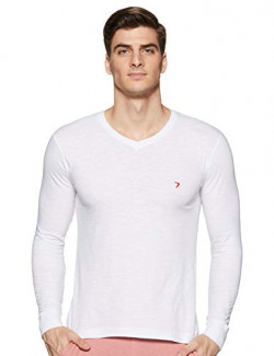 SportoRed Men's Plain Regular fit (T-Shirts # 606_White Medium)