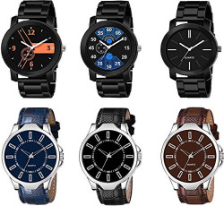 RPS FASHION WITH DEVICE OF R Analog Display Attractive Multicolor Dial Watch Combo 6