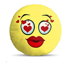 Smiley Cushion Emoji by Sleep Nature's | Velvet Fabric | Soft Toys Cushion | Size 11x11 inches
