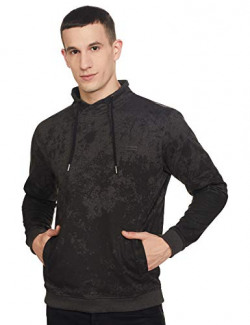 KILLER FASH Mens Sweat Shirt Regular Cotton Lightweight Jacket (KTB-34-PK_Black_XL)