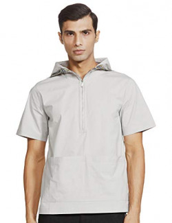 RIVER x Ashish N Soni Designer Loose Fit with Half Sleeve Casual Shirt (DBS/PL2/SH023_Belgian Block L)