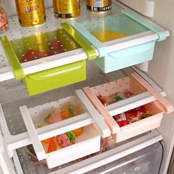 Kitchen4u Multi Purpose Plastic Storage Racks Tray Organizer, Set of 3, Colour May Vary Colour