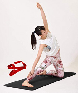 Fitness Mantra 6MM Self Design Anti-Skid Yoga Mat with Carrying Strap[Size -2 * 6 Feet] (Orange)