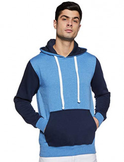Amazon Brand - Symbol Men's Regular Fit Hooded Sweatshirt (AW19MNSSW49_Cobalt Blue Mel_L)