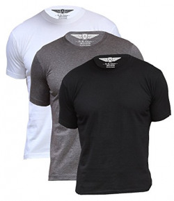 Scott International Men's Pack of 3 Biowash Round Neck T-Shirts