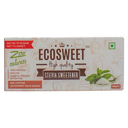 ECOSWEET High Quality Stevia Sweetner, 60gm Box (Sugar free|Keto Diet friendly|Zero Calories|Zero Glycemic index|Diabetic Friendly|Vegan)
