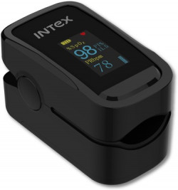 Intex OxiScan Pulse Oximeter with Oxygen Saturation Monitor, Heart Rate and SpO2 Levels Oxygen Meter with LED Display Pulse Oximeter(Black)