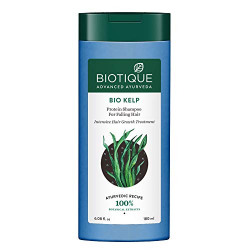 Biotique Ocean Kelp Anti Hairfall Shampoo | Intensive Hair Growth Therapy| Anti Hairfall Shampoo that Maintains Shine |100% Botanical Extracts | Suitable for All Hair Types |180ml
