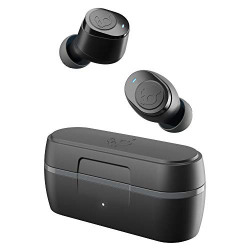 Skullcandy Jib True Wireless (TWS) Earbuds with 22 Hours Total Battery, IPX4 Sweat and Water Resistant, Dual Microphones, Noise-Isolating Fit, Call, Track and Volume Control (Black)