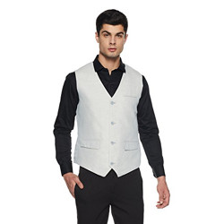 United Colors of Benetton Men's Waistcoat (203759769_Cream_S)