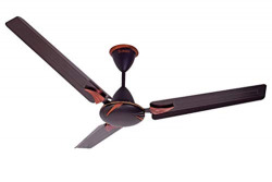Longway Creta 1200mm/48 inch High Speed Anti-dust Decorative Ceiling Fan Suitable For Indoor Home/Small Room/Kitchen/Bad Room/Balcony with 3 Year Warranty (Smoked Brown)