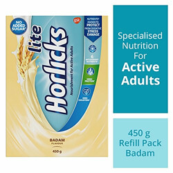 Horlicks Lite Health & Nutrition drink - 450 g Refill pack (Badam flavor)