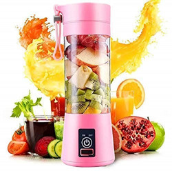 LEVERET Portable Blender, Personal Size Electric Rechargeable USB Juicer Cup, Fruit Mixer Machine with 4 Blades for Home and Travel (380 ml, Multicolor)