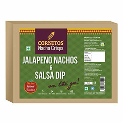 Cornitos Jalapeno Nachos and Salsa Dip Tray 70g, Pack of 6, x 70 g