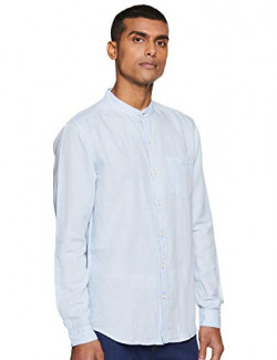 Wrangler Men's Solid Slim fit Casual Shirt (W3095310445F_Jsw Sky Xx-Large)