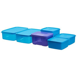 Signoraware Enjoy The Summer Set, 5-Pieces, Turkish Blue (Get 1-Piece ICY Cool Big Container Free)
