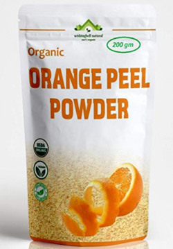 Wishingbell Natural Orange Peel Powder For Face Skin Whitening (200 Grams)
