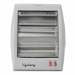 Lifelong LLQH01 Quartz Room Heater, (ISI Certified) with 2 Power settings, Tip Over Cut-off, 2 Rod Room Heater for Home with Overheating Protection ( 1 Year Warranty, Ivory )