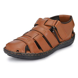 Burwood Men's Tan Fisherman Sandals - 9 UK (43 EU) (BW 271)
