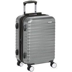 AmazonBasics Premium Hardside Spinner Luggage Suitcase with Built-In TSA Lock - 21-Inch Carry-on, Grey