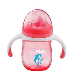 LuvLap Dolphin Sipper/Sippy Cup 160ml, Anti-Spill Design with Soft Silicone Spout, 6m+ (Pink)
