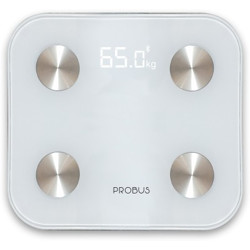 Probus Bluetooth Digital Fitness Body Composition Monitor Electronic Weight BMI Measuring Scale Machine With Body Fat Analyzer(White)