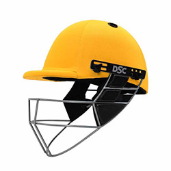 DSC Defender Cricket Helmet for Men & Boys (Adjustable Steel Grill | Back Support Strap | Light Weight | Size:Extra Small (Yellow)