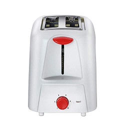 (Renewed) Maharaja Whiteline Viva 750-Watt Pop-up Toaster (Red and White)