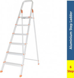 Flipkart SmartBuy 6 Step Aluminium Ladder(With Platform, Hand Rail)