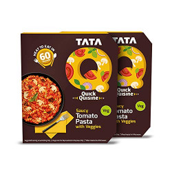 Tata Q Ready to Eat Veg Saucy Tomato Pasta with Veggies - 290g (Pack of 2)