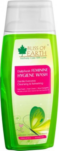 Bliss of Earth DailyFresh Hygiene Wash For Women, 200ML, Sulfate & Paraben Free Intimate Wash Intimate Wash(200 ml, Pack of 1)