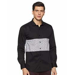 Hang & Wear Men's Striped Slim fit Casual Shirt (HWSCP Black 42)