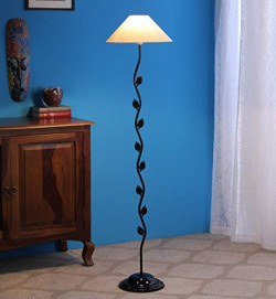 tu casa Metal-Iron Floor Lamp, White, Off White(Pack of 1)