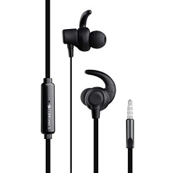 ZEBRONICS Zeb-Petal Wired Earphone with Mic (Black)