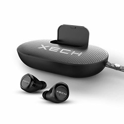 Xech in-Ear True Wireless Earbuds Bluetooth 5.0 + EDR with 10W Bluetooth Speaker Pods XL and Hi-Fi Deep Bass Voice Assist in-Built Mic Dual Pairing IPX4 Water and Sweat Resistance Single Touch Control