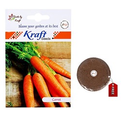 Carrot Improved Vegetable Seeds with Free Agropeat Tikki by Kraft Seeds