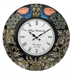RoyalsCart Peacock Painting Analog Wall Clock (12x12 inches) [KTWC288]