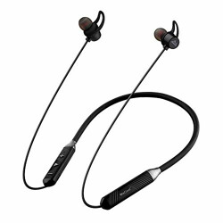 WeCool N1 Wireless Earphones with Dynamic Drivers for Immersive Music Experience, IPX5 Sweatproof, 12 Hours Playtime, Flexible Bluetooth Neckband Headphones (Black)