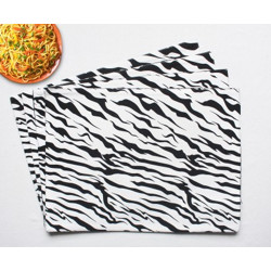 Flipkart SmartBuy Rectangular Pack of 4 Table Placemat(Black, White, Cotton)