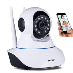 YAOJIN W8 720p HD WiFi Wireless IP Security Camera CCTV [White] (Optional Cloud Storage)