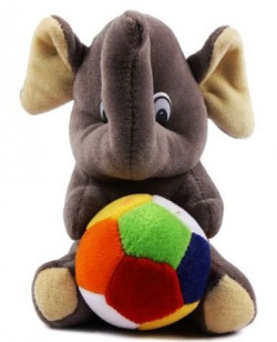 Babique Elephant Stuffed Soft Toy Plush for Kids Baby Boy Girl Birthday (19cm)