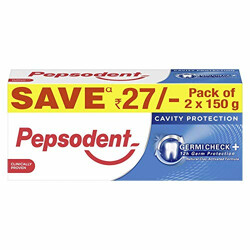 Pepsodent Germicheck 8 Actions, Whole Mouth Toothpaste With Anti-Germ Formula, Clove And Neem Oil, 300 g Jumbo Save Pack