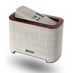 LUMIFORD 2.1 Subwoofer Dock with Advanced Bluetooth Speaker, Powerful 26 Watt Wireless Docking System, 10 hours play time (grey)
