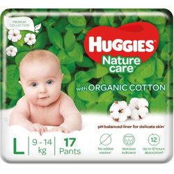 Huggies Nature care pant Diaper - L(17 Pieces)