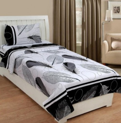 OSM 170 TC Polycotton Single Printed Bedsheet(Pack of 1, Multicolor)