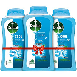 Dettol Body Wash and Shower Gel for Women and Men, Cool (Pack of 3 - 250ml each) | Soap-Free Bodywash | 12h Complete Odour Protection