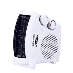 FOXSKY SM 2000 Watt Fan Heater/Room Heater with Adjustable Thermostat Electric Heater (White, ISI Approved) Stand Model